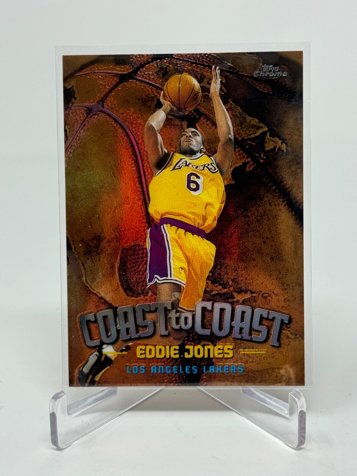 1998-99 Topps Chrome Basketball Eddie Jones Coast To Coast Card #CC3