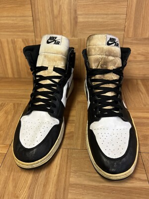 Size 17 - Air Jordan 1 Retro OG 2014 High Black White for