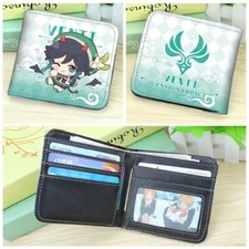 Genshin Impact Unisex Papers Fashion Wallet Cosplay Fold Wallet Anime Gift 16