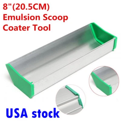QOMOLANGMA US Stock 8" Aluminum Dual Edge Emulsion Scoop Coater for Screen Printing