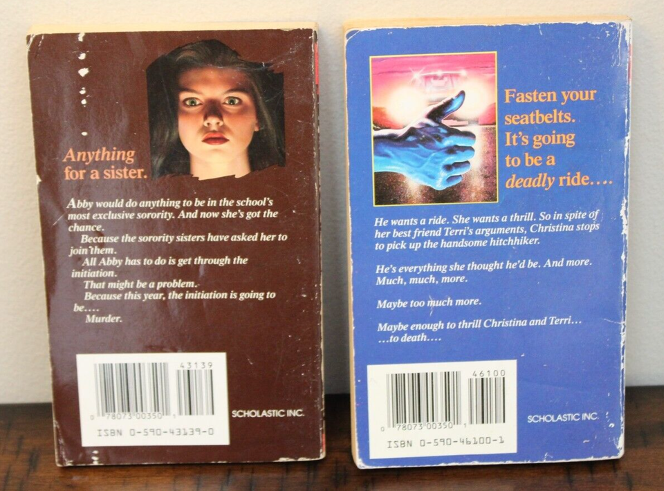Vintage R.L. STINE BOOK LOT Twisted Hitchhiker 2 Thriller Paperback ...