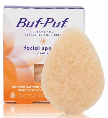 Buf-Puf Gentle Facial Sponge Reusable Exfoliating Sponge for Clear Skin 1 Count