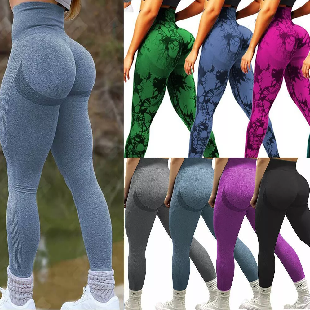 Big Lift Fitness Seamless Tie Dye Scrunch Butt Lifting Leggings