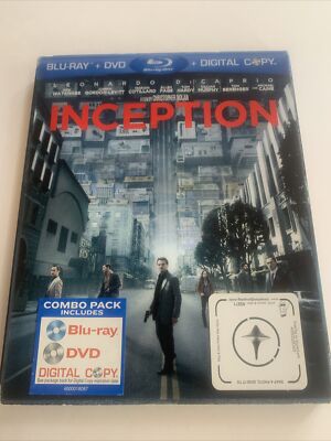 Inception Combo Pack Blu Ray DVD Digital Copy Movie 3 Disc Set