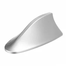 Car Shark Fin Roof Antenna Aerial FM/AM Radio Signal Trim Universal Decor Silver