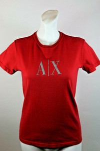 red armani exchange shirt