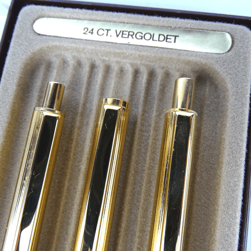 24ct vergoldet Schreibset Kugelschreiber Bleistift Selectip, Made in W.Germany - Bild 5 von 7