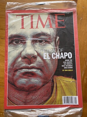 Time Magazine 2018 El Chapo Trial Guzman Narcos Drug Lord SEALED Small Damage