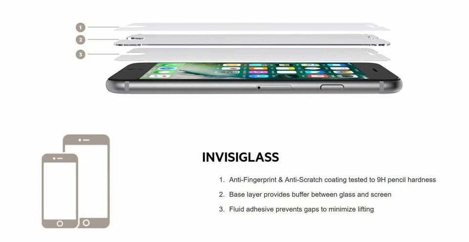 Belkin Screen Protector for iPhone 8/7/ 6S/ 6 - Transparent - Image 2 of 2