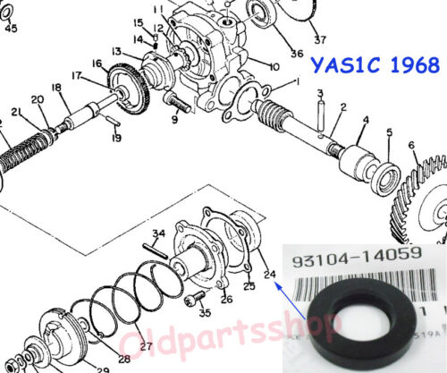 Yamaha R5 RD250 RD350 RD400 TZR250 TDR125 Oil Pump Repair Kit OEM Seal Gasket - Picture 4 of 5