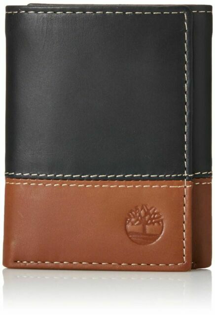 timberland trifold leather wallet