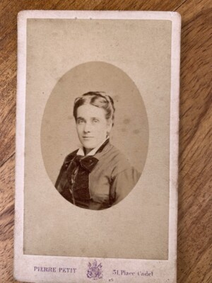 Foto Visitenkarte CDV Portrait Frau 1877 Pierre Petit Paris