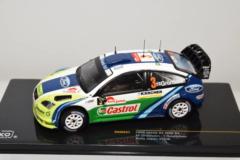 B24 1:43 IXO RAM231 FORD FOCUS WRC #3 RALLY JAPAN 2006 GRONHOLM RAUTIAINEN MIB - Image 3 of 4