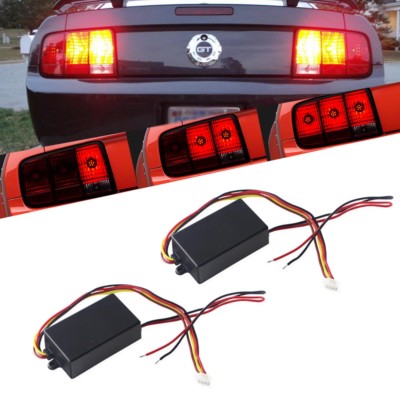 2 Universal 3-Step Sequential Chase Flash Module Boxes For Car Turn Signal Light