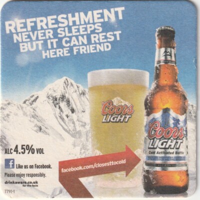 BIERMATTE - COORS BREWERY (UNITED STATES) - COORS LIGHT - (Katnr. 211) - (2011)