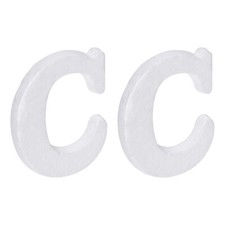Foam Letters C Letter EPS White Polystyrene Letter Foam 100mm/4 Inch, Pack of 2