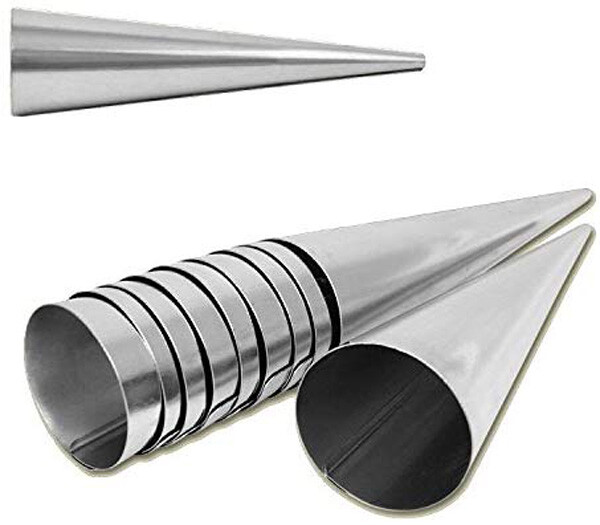 Edelstahl Schillerlockenform 10 St Backform Hörnchen Cremmrollen Schaumrollen