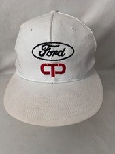 Vintage Ford CTP White OSFA Adjustable Baseball Hat Cap Made in USA