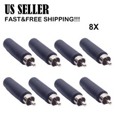 8pcs 6.35mm 1/4" Jack to Male RCA Connector Converter Audio Adapter Mono New