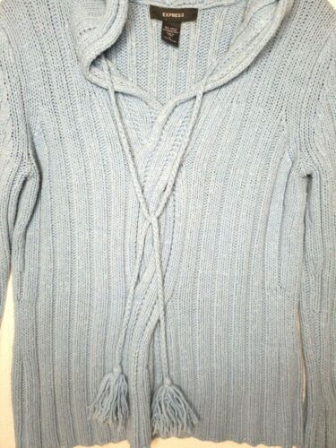Express Knitted Hoodie Pullover Sweater Womens Size L - Picture 2 of 10