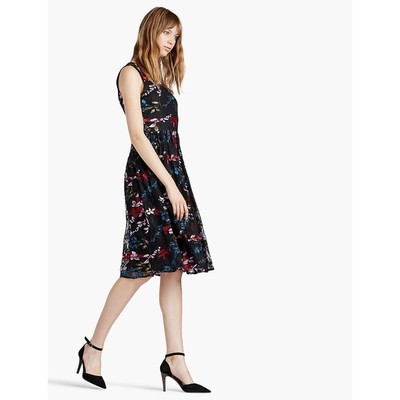 lucky brand black embroidered dress Lucky Brand Embroidered Flutter-Sleeve Dress