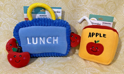 ZippyPaws 2-Pack ZIPPY BURROW LUNCHBOX & JUICE BOX Dog Toy New -FREE SHIPPING-