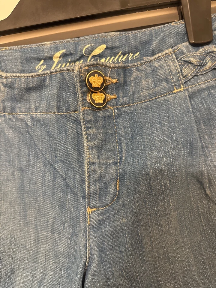Juicy Couture Denim Hipster Shorts Blue waist 30 inches - Image 2 of 4
