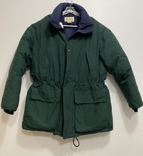 Vtg Eddie Bauer Puffer Jacket Gore-Tex Ridge Line GOOSE Down Filled Green Mens L