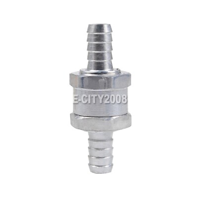 3/8'' Fuel Check Valve One Way Inline Non Return Diesel Gasoline Silver 10mm