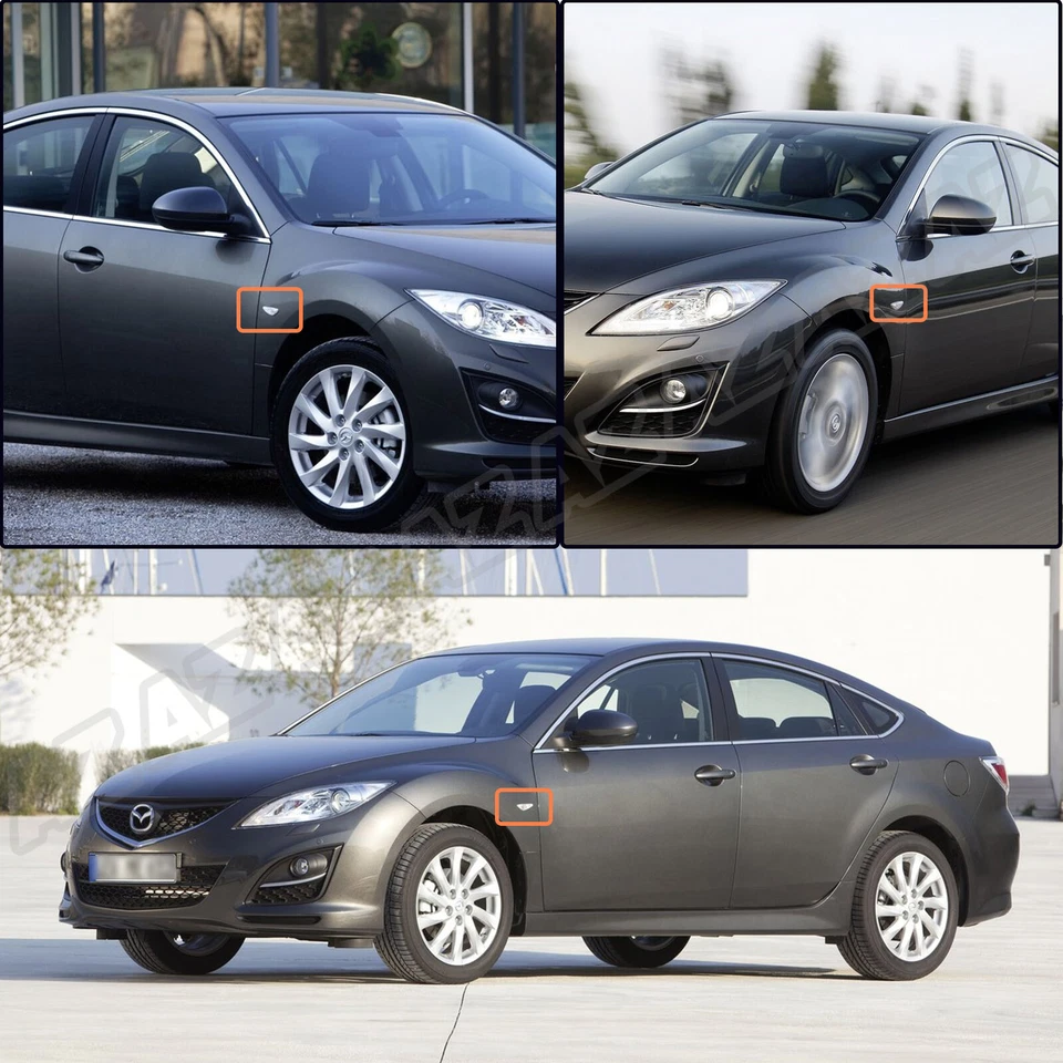 2x Smoked Amber LED Front Side Marker Turn Signal Lights For Mazda 5 6 MX-5 RX-8 Foto 3 de 4