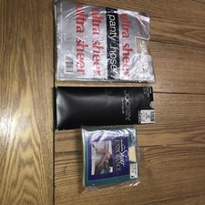 Miscellaneous Lot Of Hosiery 2 Pair Pantyhose And One Pack Of Knee Hi Older