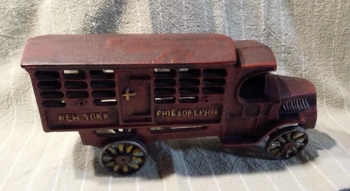 Vintage Cast Iron New York Philadelphia Junior Supply Co Truck Reproduction
