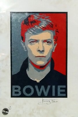 David Bowie, Limited Edition Print 22 in. x 15 in. Hand Signed