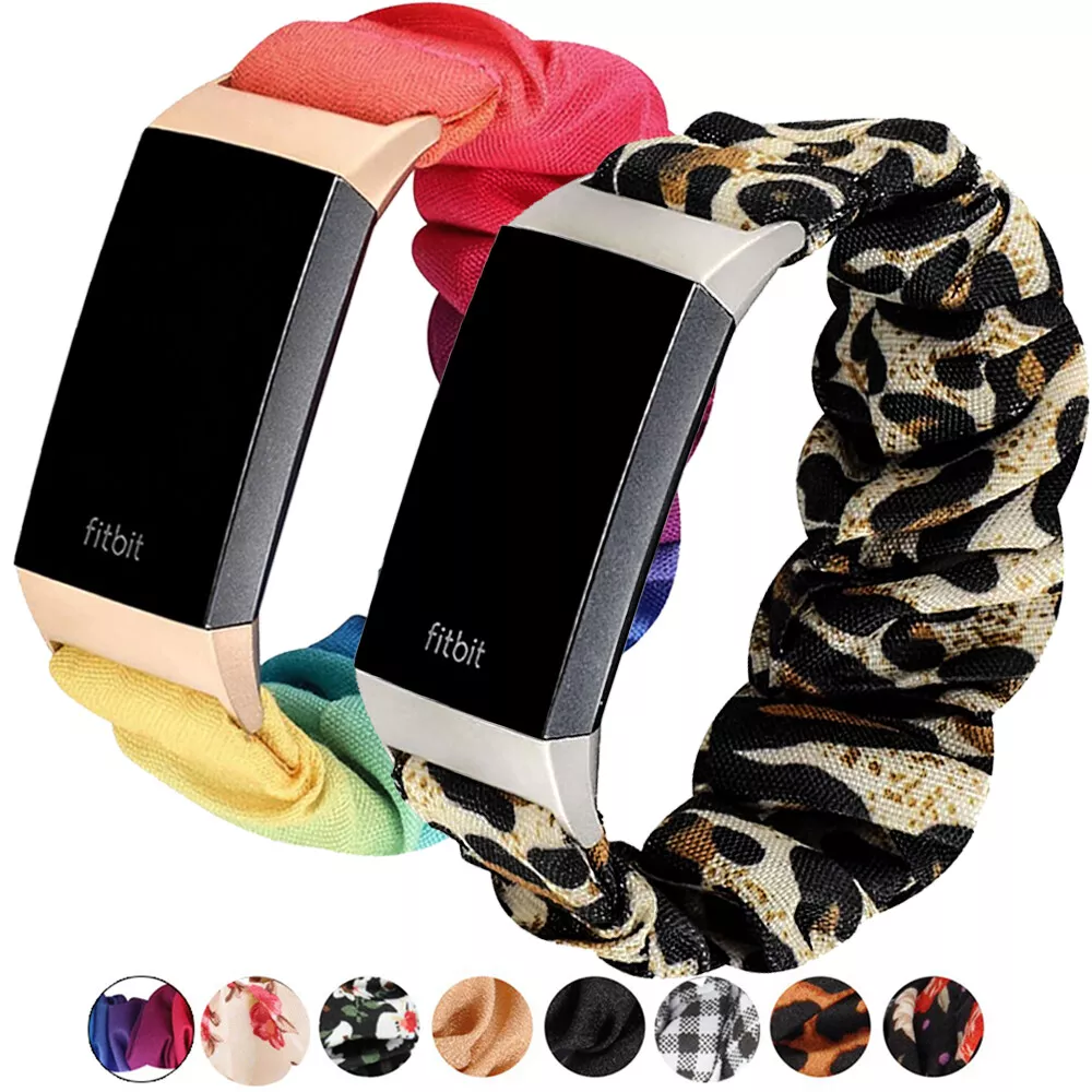 Fabric Scrunchie Band for Fitbit Charge 4 Leisure Sport Elastic