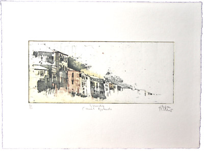 Stefan Becker, ''Venedig, Canal Grande''  Signiert, Nummeriert Radierung coloriert