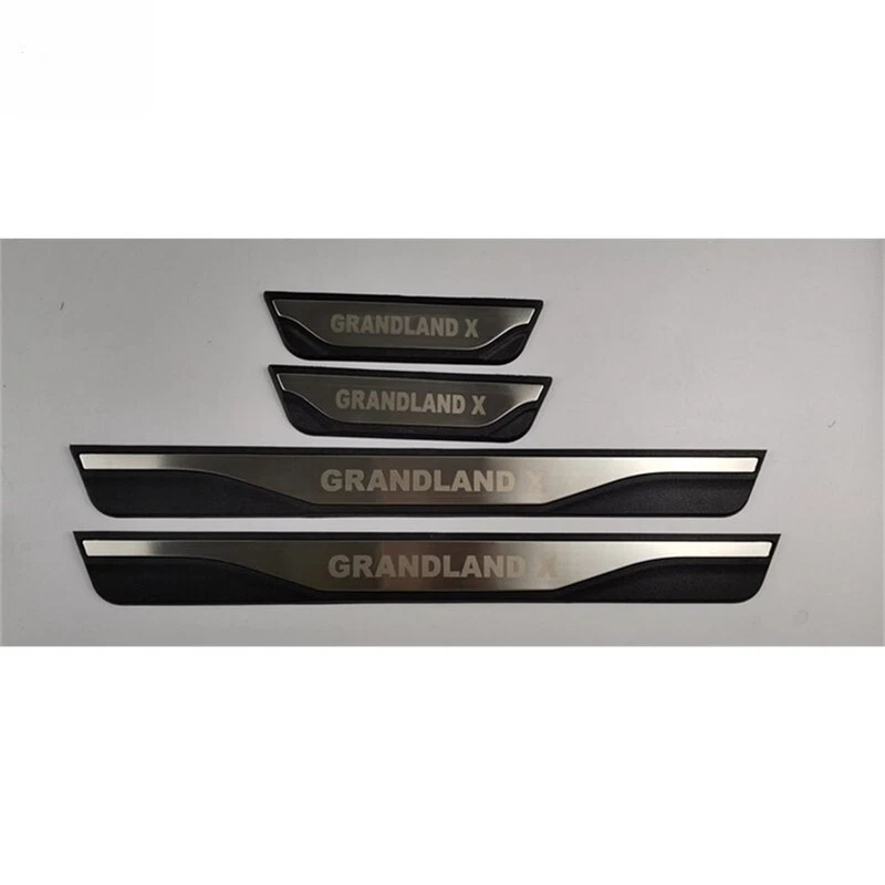 For Opel Vauxhall GRANDLAND X 2017-2019  Door Sill Pedal Scuff Plate ABS Steel - Image 2 of 2
