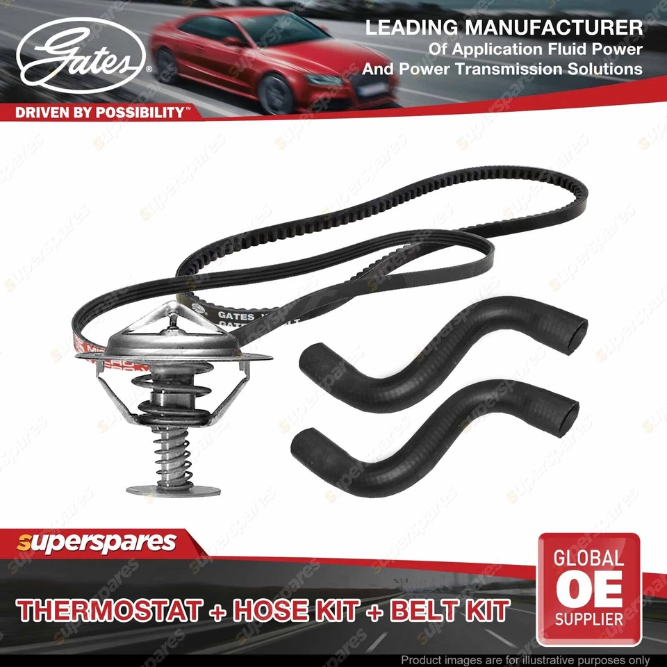 Gates Thermostat Radiator Hose Belt for Mitsubishi Challenger PB PC Triton MN