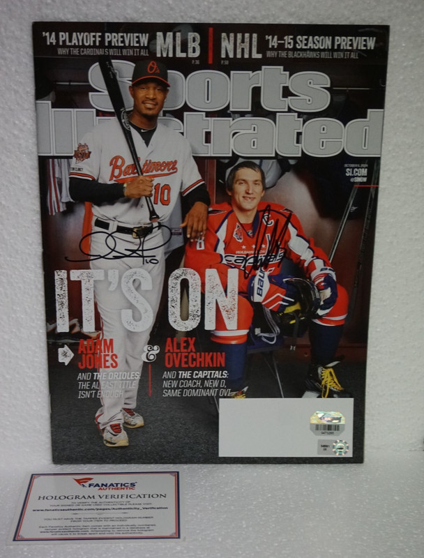 2014 Sports Illustrated Magazine Fanatics Authentic Alex Ovechkin Adam Jones