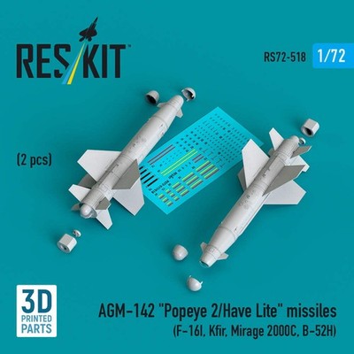 ResKit RS72-0518 1:72 AGM-142 'Popeye 2/Have Lite' Raketen (2 Stück)