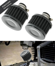 Bylikeho 2pcs Mini Air Filter Vent Crankcase Breather Cold Intake Black