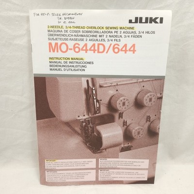 JUKI MO-644D 644 OVERCLOCK SEWING MACHINE OPERATOR MANUAL USER GUIDE ORIGINAL