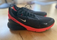 EUC Nike Air Max 270 2019 Solar Red Black Men's Size 11.5 Mesh Running Shoes 