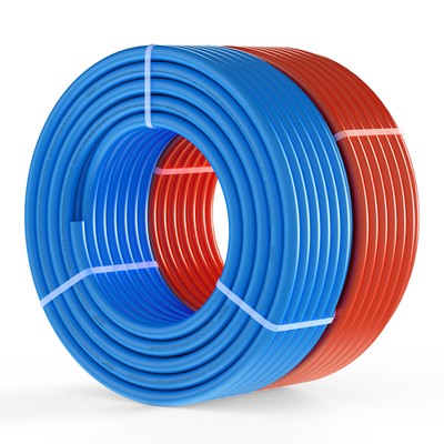 Uimoso PEX-A Tubing 3/4'' 2 x 100ft Blue& Red for Potable Water Floor Heating