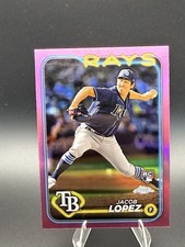2024 Topps Chrome - Jacob Lopez #225 Pink Refractor (RC)