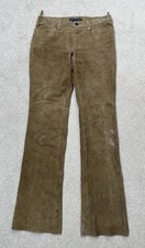 Ralph Lauren Leather Pants Brown Suede Women s Size 8