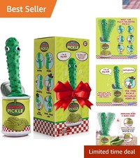 14" Yodeling Dancing Pickle - Hilarious Plush Toy with Voice  Light Features