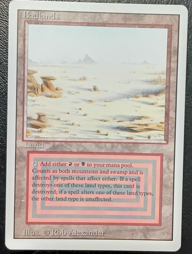 MTG Badlands Dual Land {Revised} Card - Light Play - GORGEOUS!