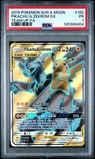 Pikachu & Zekrom GX PSA 1 2019 Sun & Moon Team Up #162 POP 5 on eBay