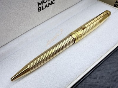Authentic Montblanc Meisterstuck Ballpoint Gold Pen Wavy 164