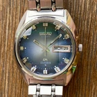 Blue Seiko LM + Original Band - Vintage 1973 LordMatic 5606-7230 + Service Proof